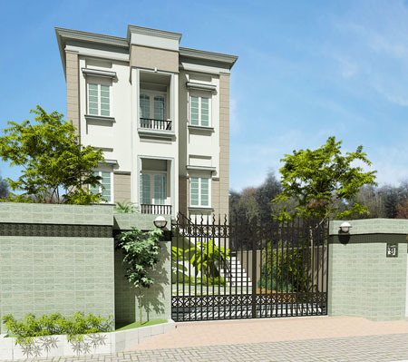 Nhà đẹp hơn với tường rào